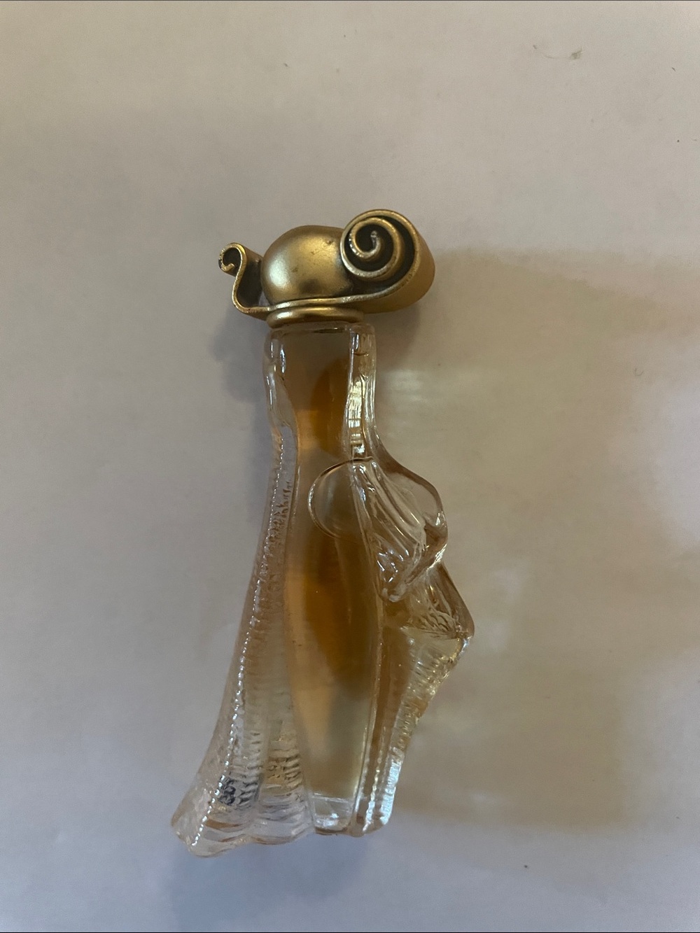 Gold-Tone Decorative Glass Perfume Bottle Accent